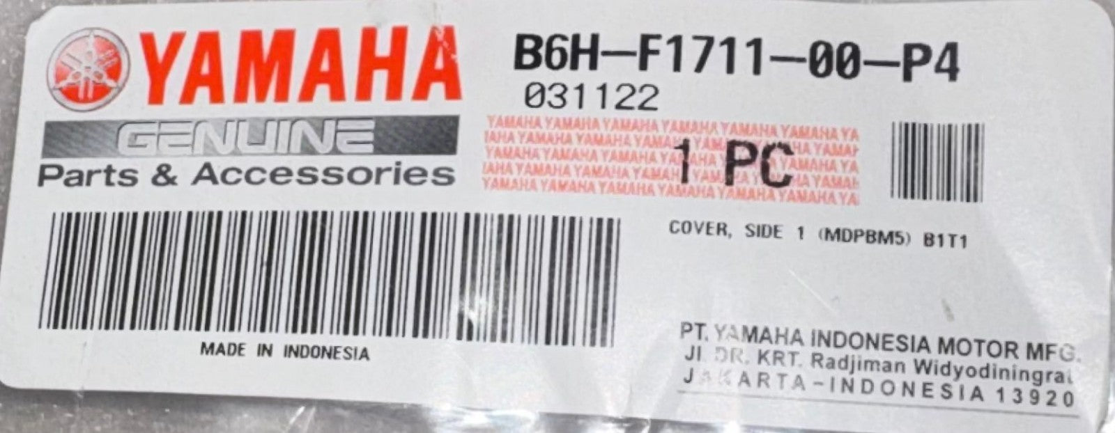 YAMAHA NMAX GPD125 2021-2024 N-MAX B6H Rear Left Panel YAMAHA B6H-F1711-00 -P4