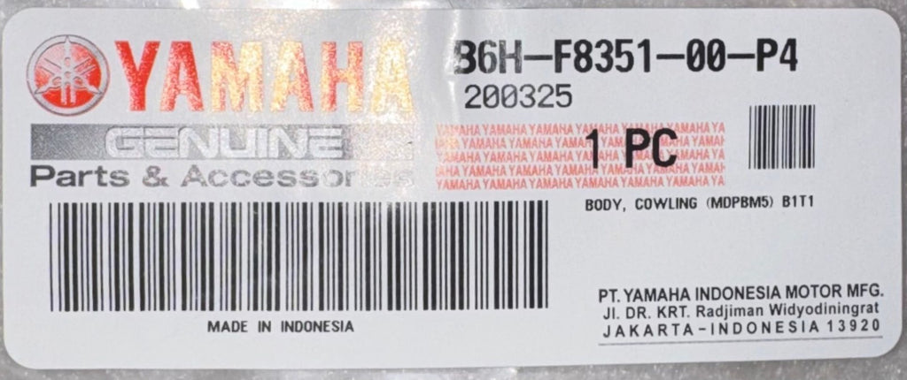 GENUINE YAMAHA GPD125 NMAX N-MAX 2021 RIGHT UPPER PANEL COWL BLUE  B6HF835100P4