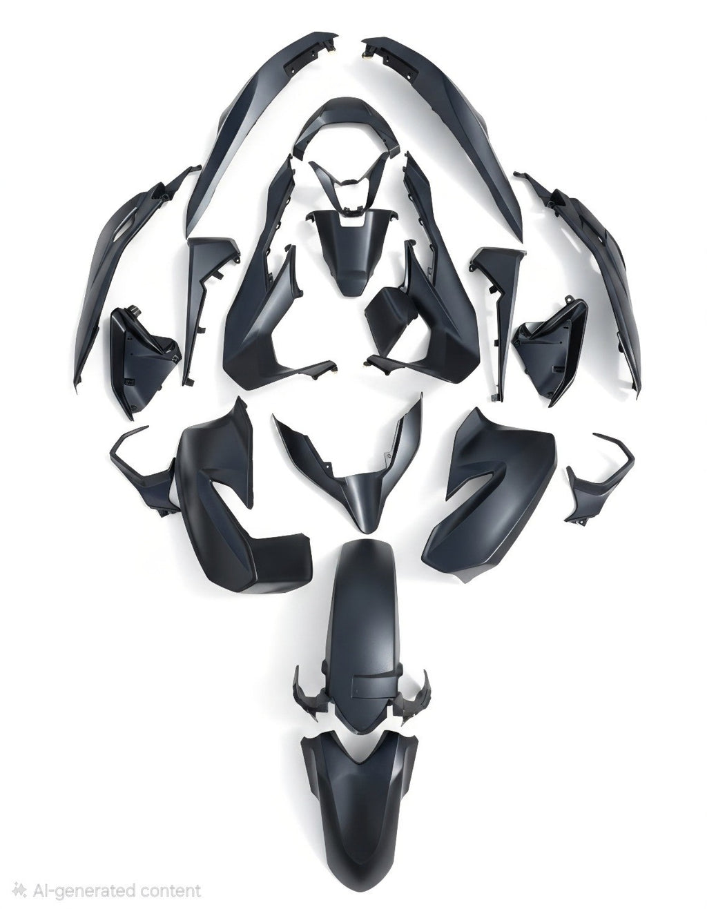 Honda Forza 125 350 NSS 2021 2024  Full Body Fairings Panels Complete BLACK