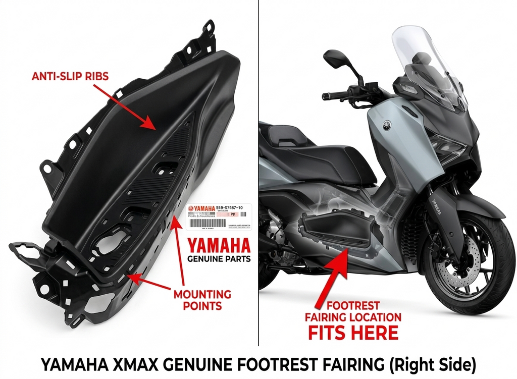 BKAF748800 Right Board Footrest Fairing For Yamaha X-Max Xmax 300 2023 - 2025