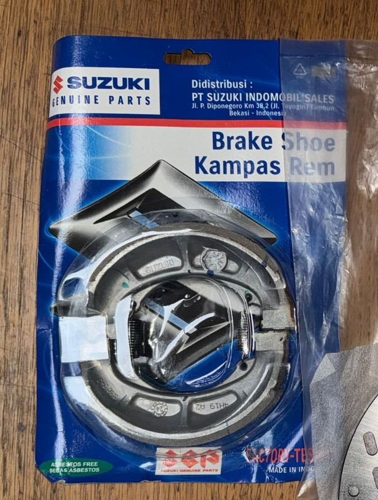 Genuine Suzuki Front Brake Disc & Pad & Brake Shoe UK110 Address Scooter