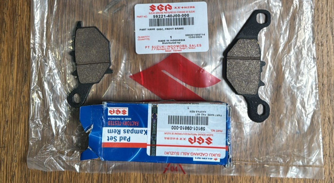 Genuine Suzuki Front Brake Disc & Pad & Brake Shoe UK110 Address Scooter