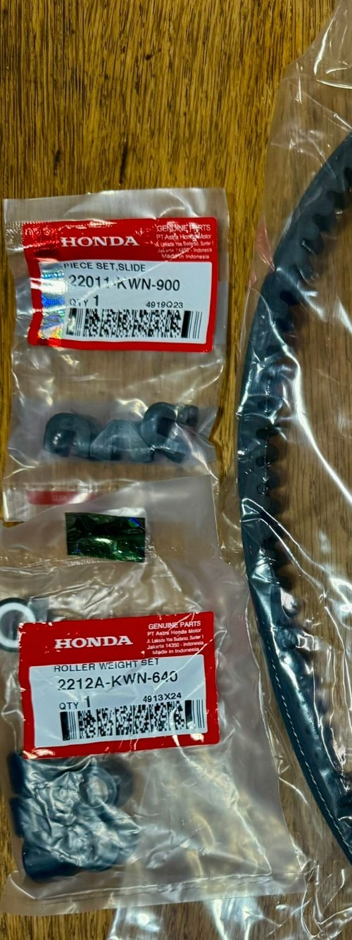 Genuine Honda SH125 i Fits: 2014-2019Drive Belt Kit + Rollers + Sliders 🇬🇧
