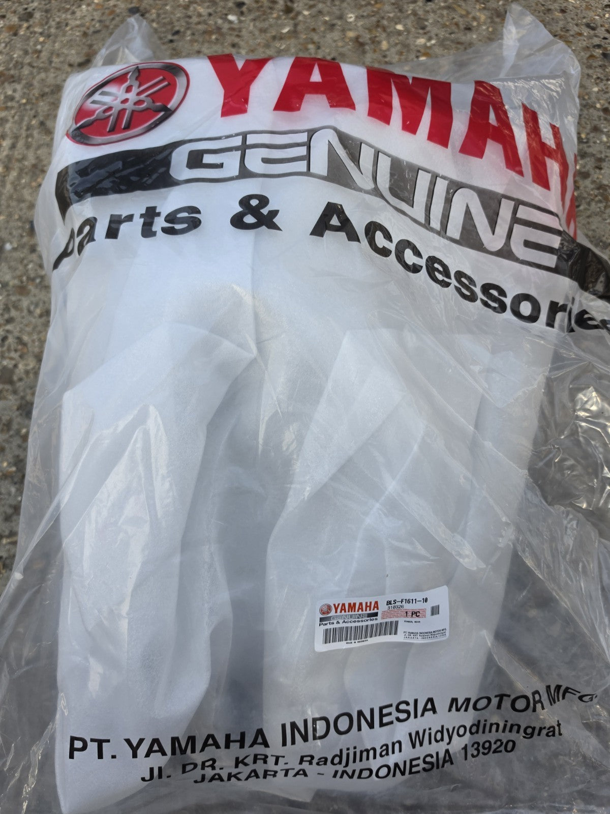 Genuine Yamaha NMax 2025 Rear Mudguard Fender BLS-F1611-00