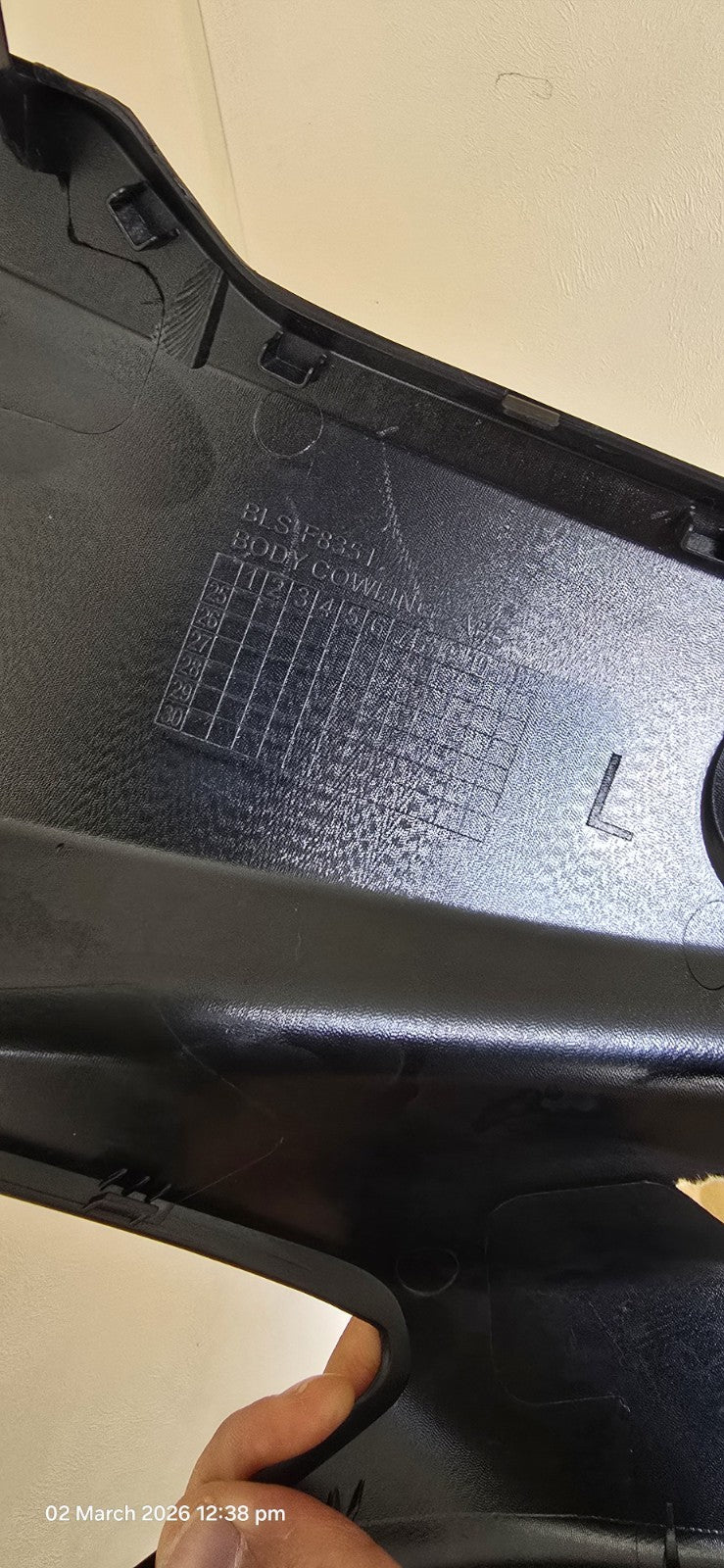 Yamaha Nmax 125 2025 Front Side Left Panle Black Matte