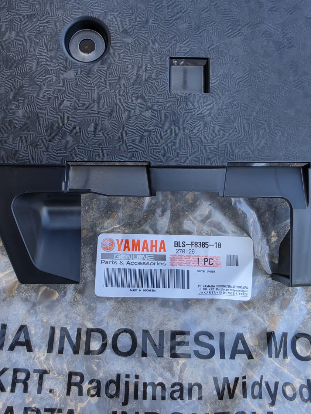 Genuine YAMAHA Nmax 2025 Part  Cover, Under, BLS-F8385-10 OEM 