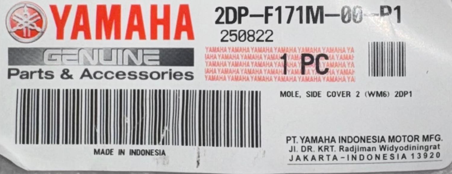 Genuine Yamaha NMAX  125 NMAX125 2015-2020 Lower Right Belly Panel 2DP-F171-M00