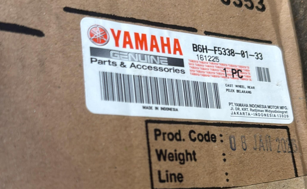 Genuine Yamaha Nmax 2021-2025 CAST WMEEL, REAR PELEK BELAKANG 86H-F5338-01-33