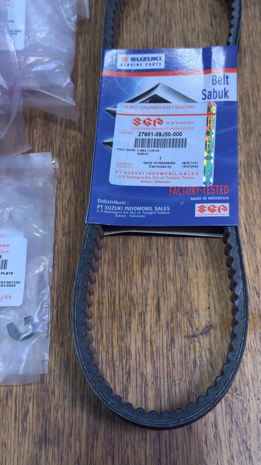 GENUINE SUZUKI UK110 ADDRESS 15-20 CLUTCH DRIVE V-BELT 27601-09J50-0000 Full Kit