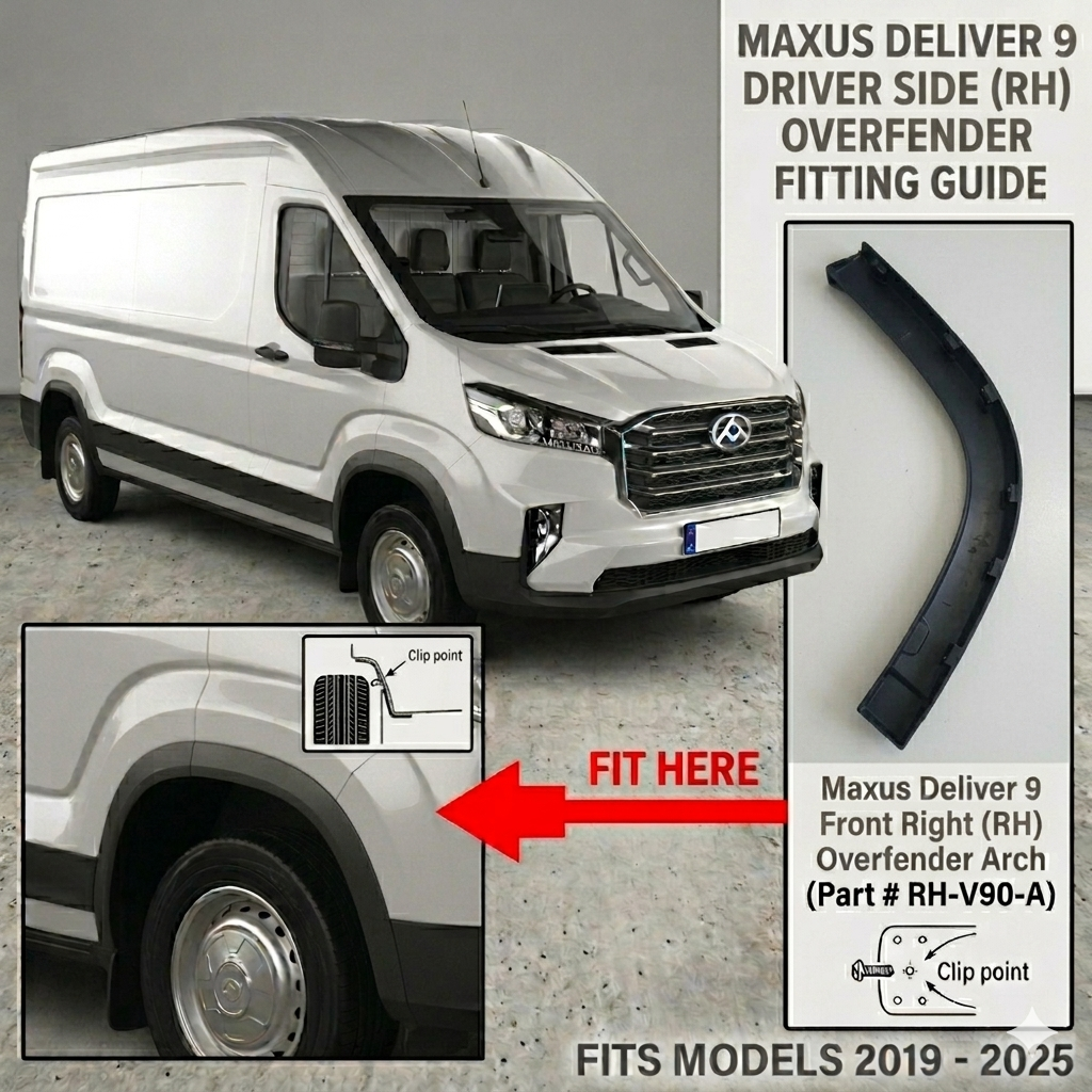 Maxus Deliver 9 Overfender Arch Front Right RH Front Piece  2020-2025 GENUINE