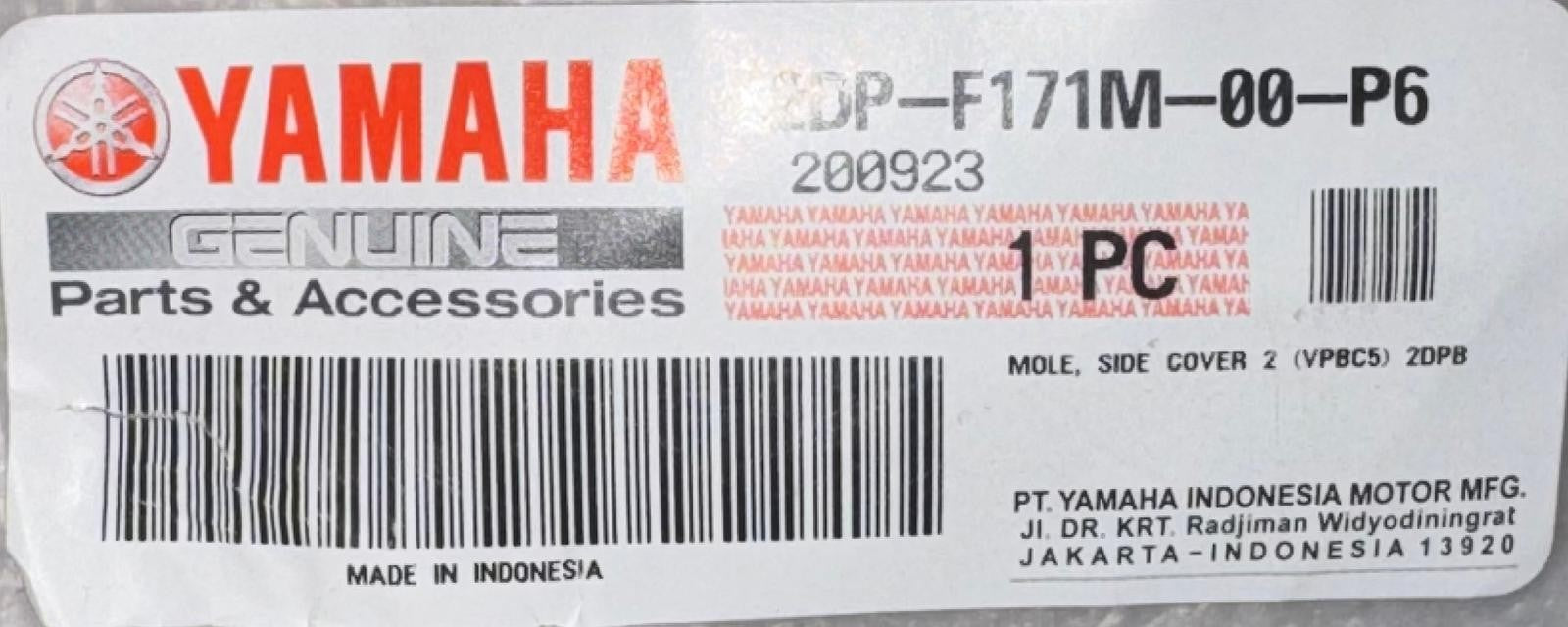 Genuine Yamaha NMAX  125 NMAX125 2015-2020 Lower Right Belly Panel 2DP-F171M-00