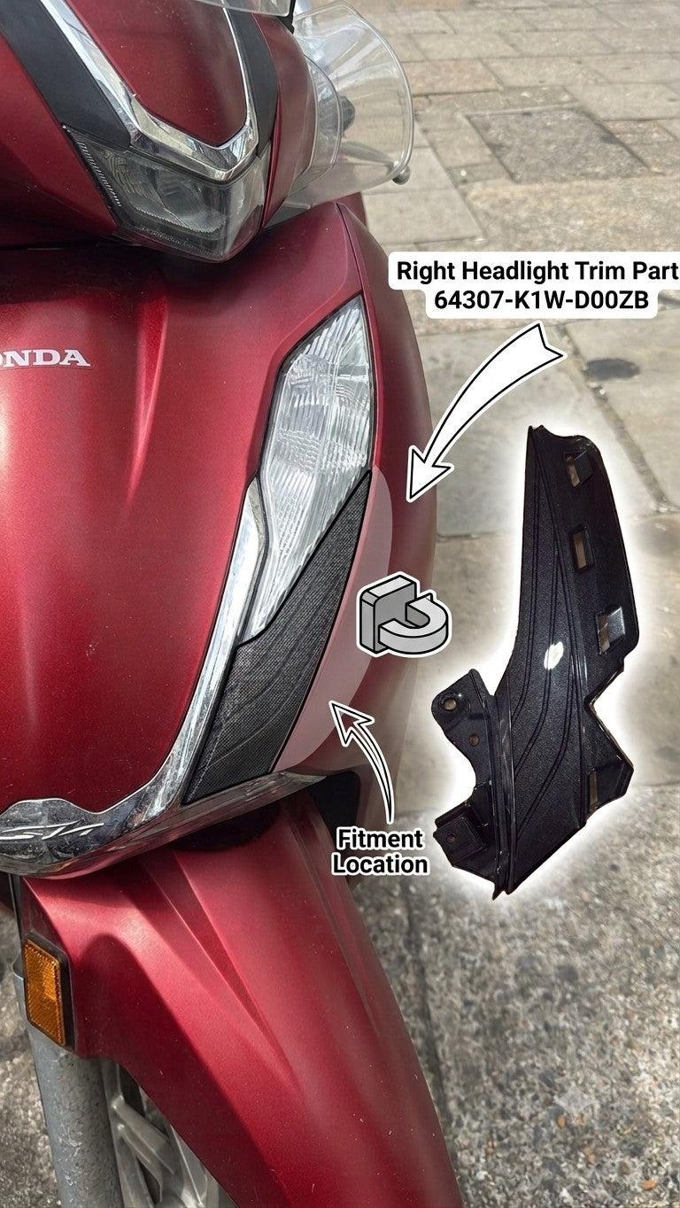 Genuine SH 350 Front Cover Left Side Light Trim Body Cowl 2021 2022 2023 2024