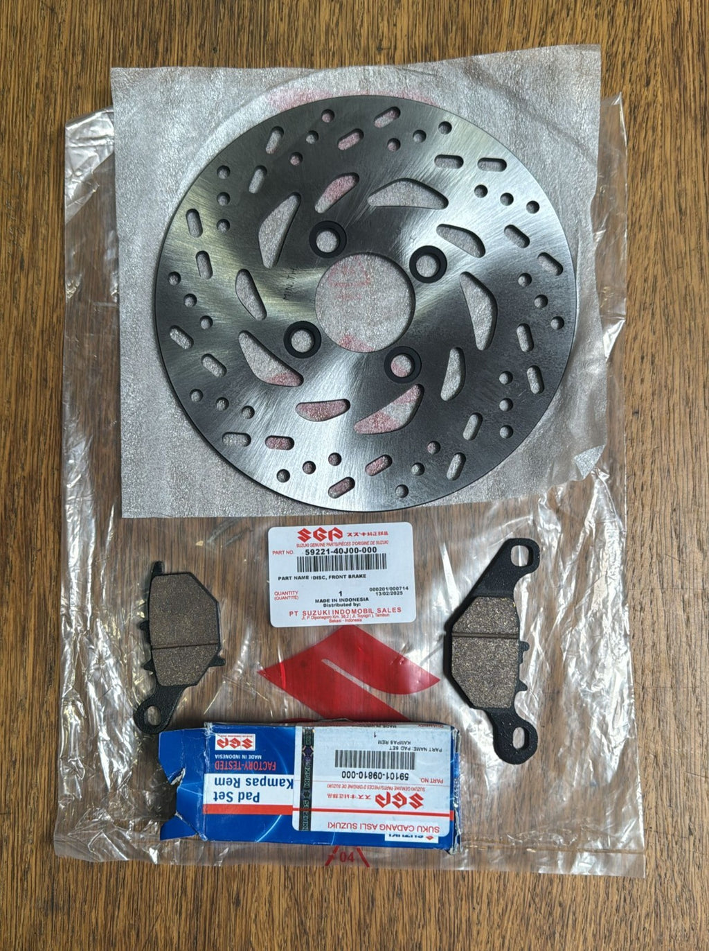 Genuine Suzuki Front Brake Disc & Pad & Brake Shoe UK110 Address Scooter