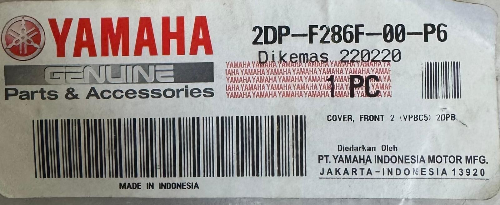 Genuine Yamaha NMax Part Cover Front 2DP-F286F-00-P6 2015-2020 Blue Original Par