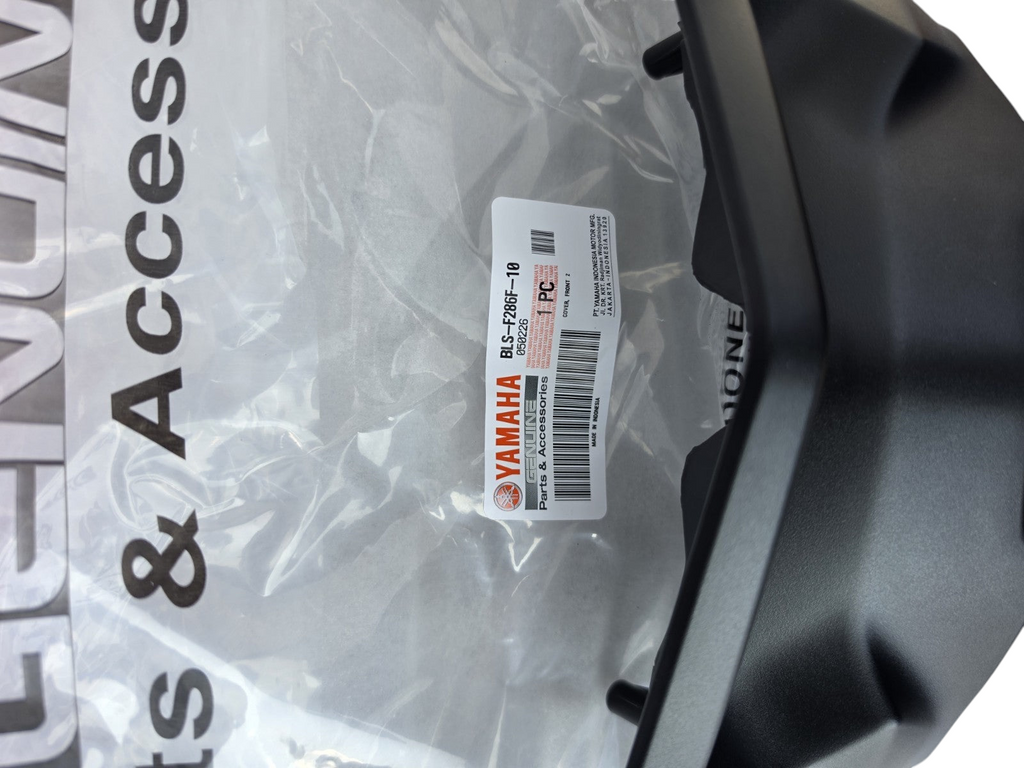 My Store genuine Yamaha Nmax 125 front centre trim fairing in black plastic with manufacturer label